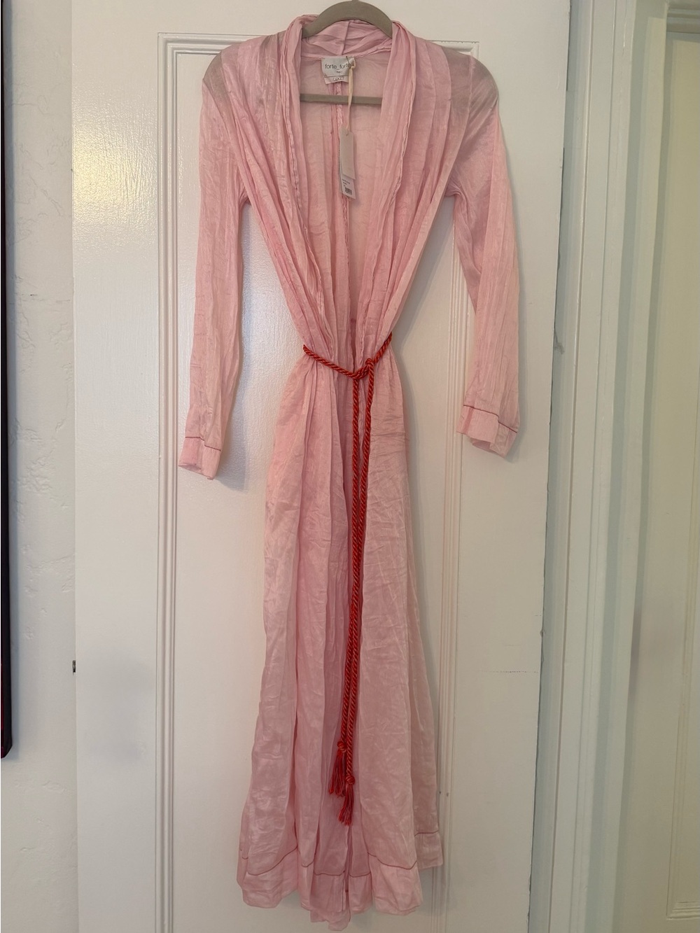 Forte Forte My Coat Petalo Pink Sheer Duster Robe – Size 0 – NWT